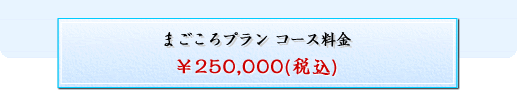 まごころプラン コース料金【\250,000（税別）】
